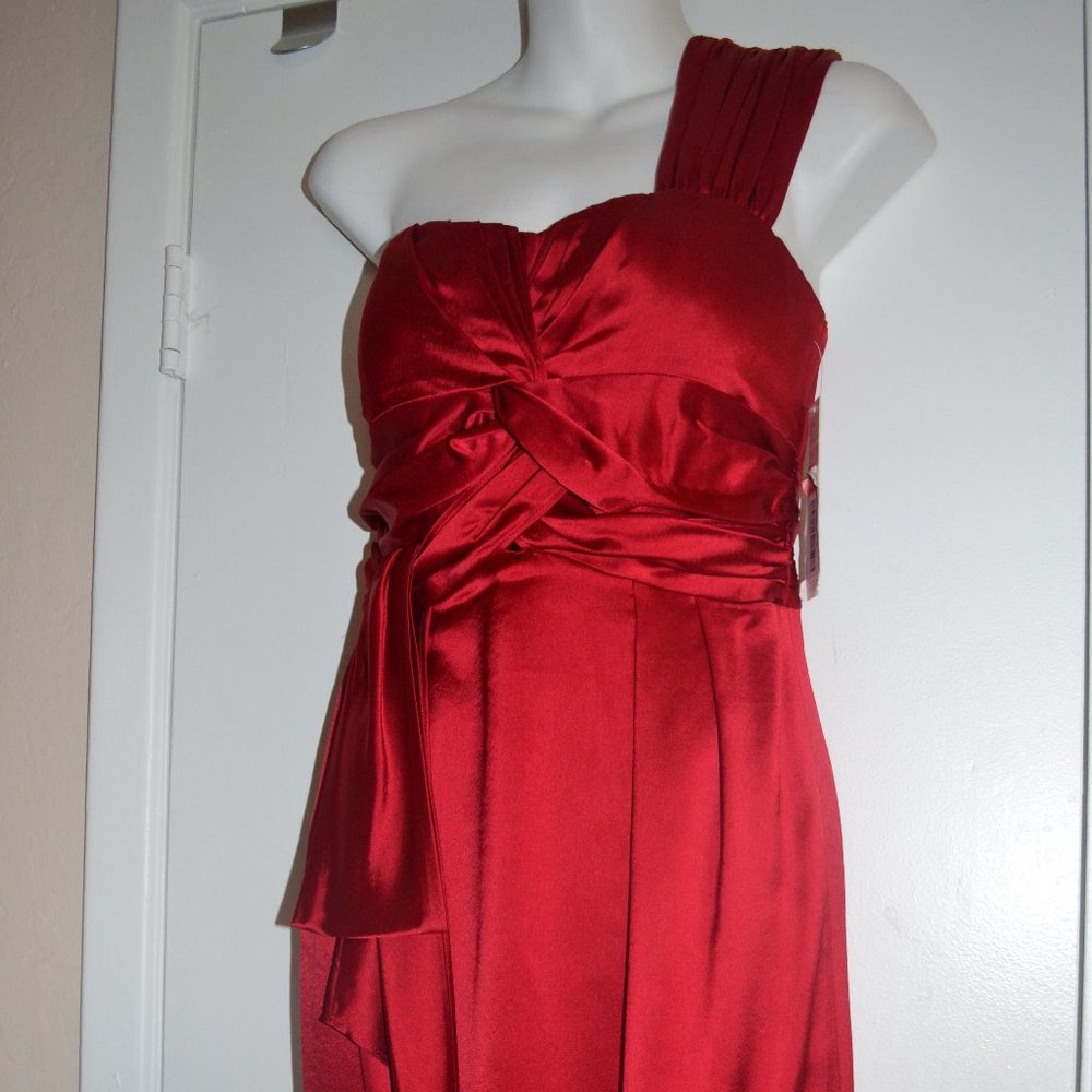 NWT Antonio Melanisize 2 red 1 shoulder dress